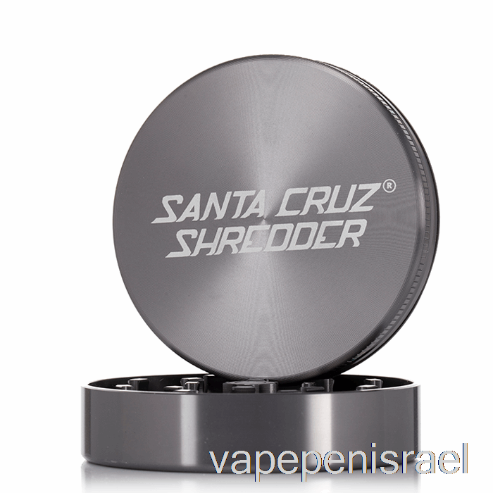 מגרסה חד פעמית Vape Israel Santa Cruz 2.75 אינץ' מטחנה גדולה 2 חלקים בצבע אפור (70 מ"מ)